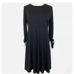 Maternity Dress  by Ann Taylor Loft with 3/4 sleeves with ties. Black Size 4.
